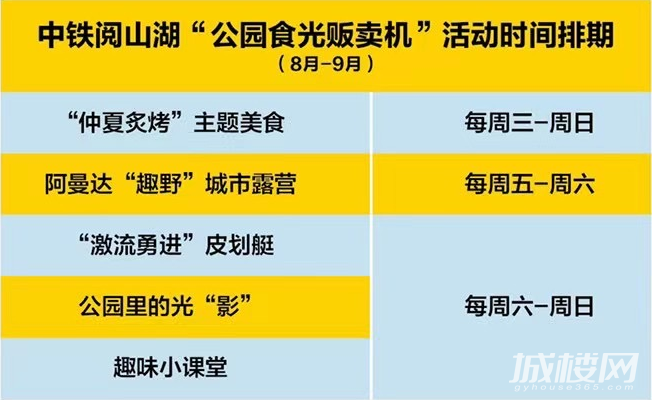 贵阳中铁阅山湖“公园时光贩卖机”活动开启 游玩指南请查收!