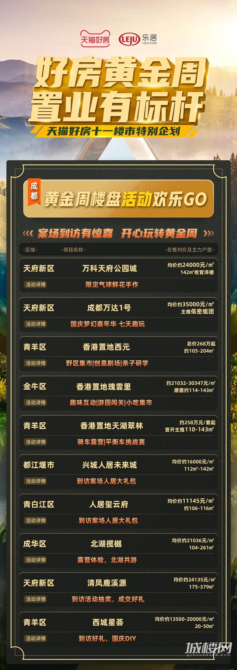 好房黄金周|品质好房特价来袭!欢乐活动精彩不停,各大售楼部等你到访!