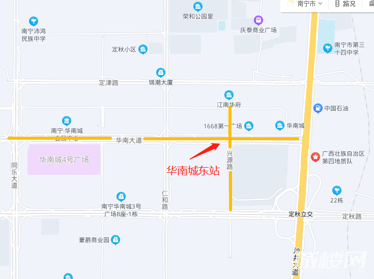 南宁地铁6号线一期华南城东站开始施工 工期约2.5年