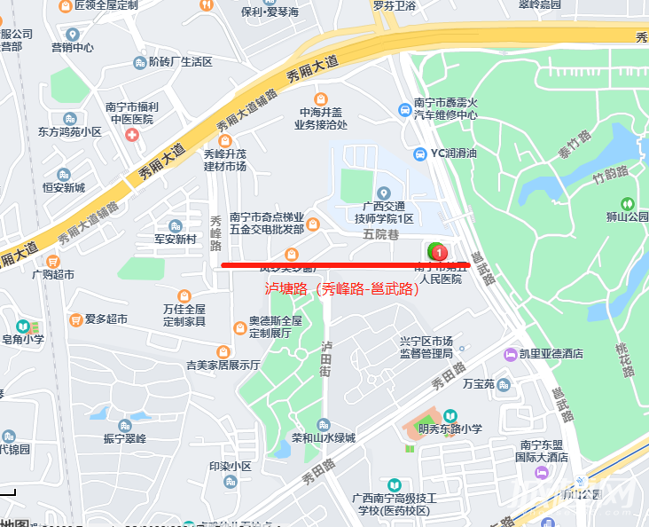 南宁市兴宁区泸塘路(秀峰路-邕武路)工程项目竣工通车